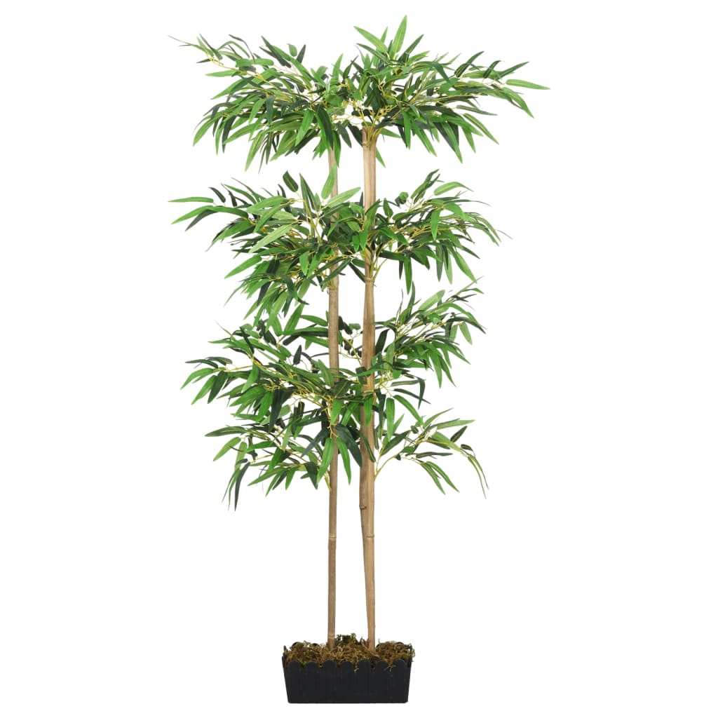 vidaXL Umelý bambusový strom 380 listov 80 cm zelený
