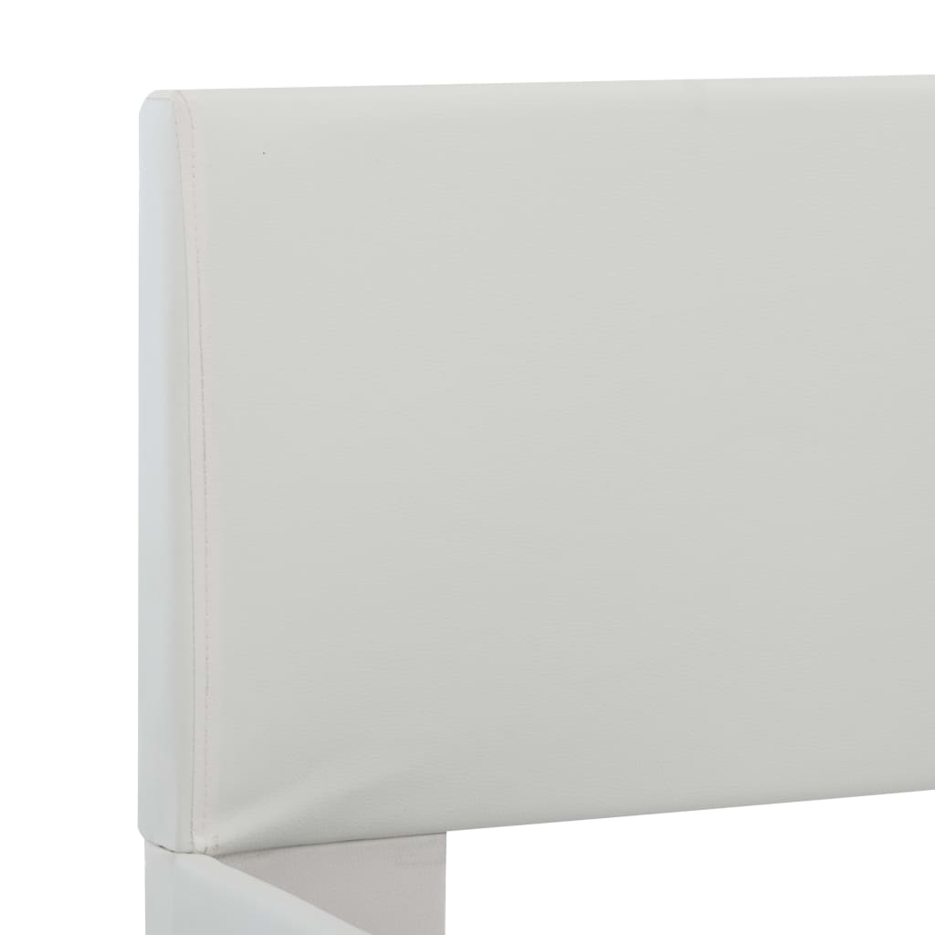 vidaXL Posteľný rám, biely, umelá koža 160x200 cm