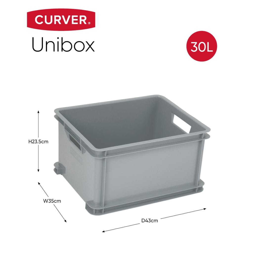 Curver Úložný box Unibox 3x30 l strieborný