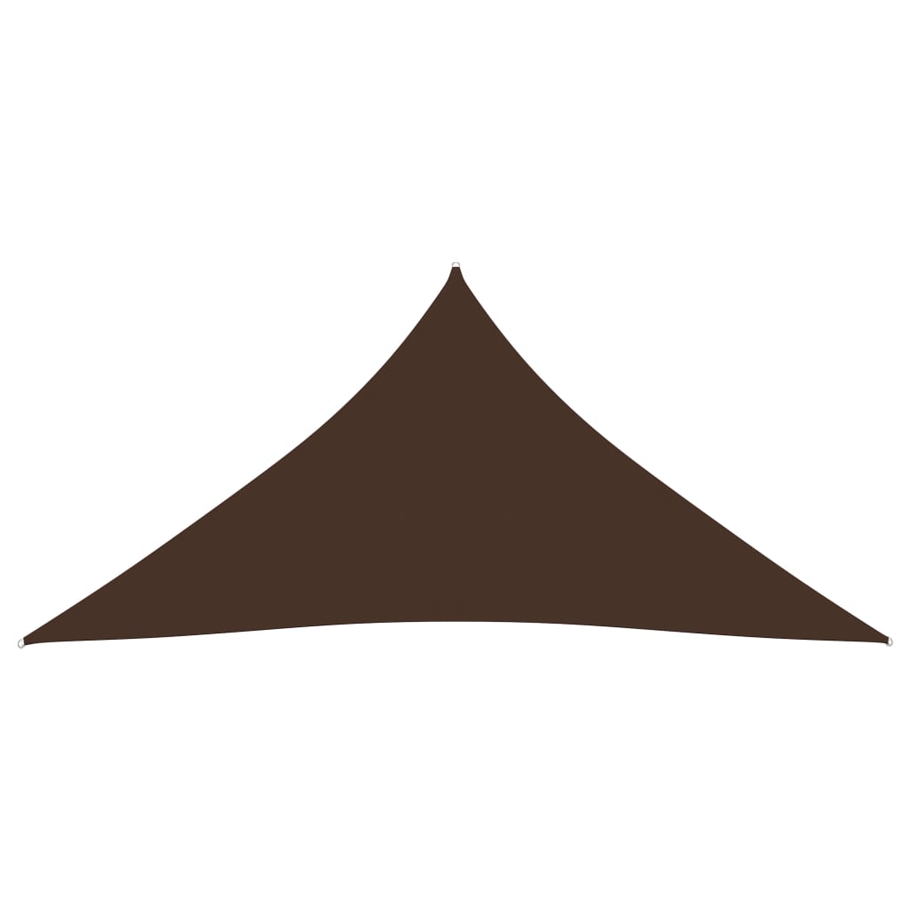 vidaXL Tieniaca plachta oxfordská látka trojuholníková 5x6x6 m hnedá