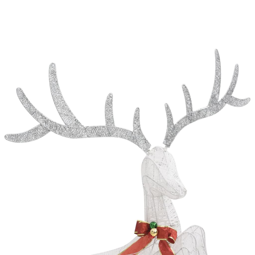 vidaXL Vianočná dekorácia lietajúci sob 120 LED, biela, studená biela