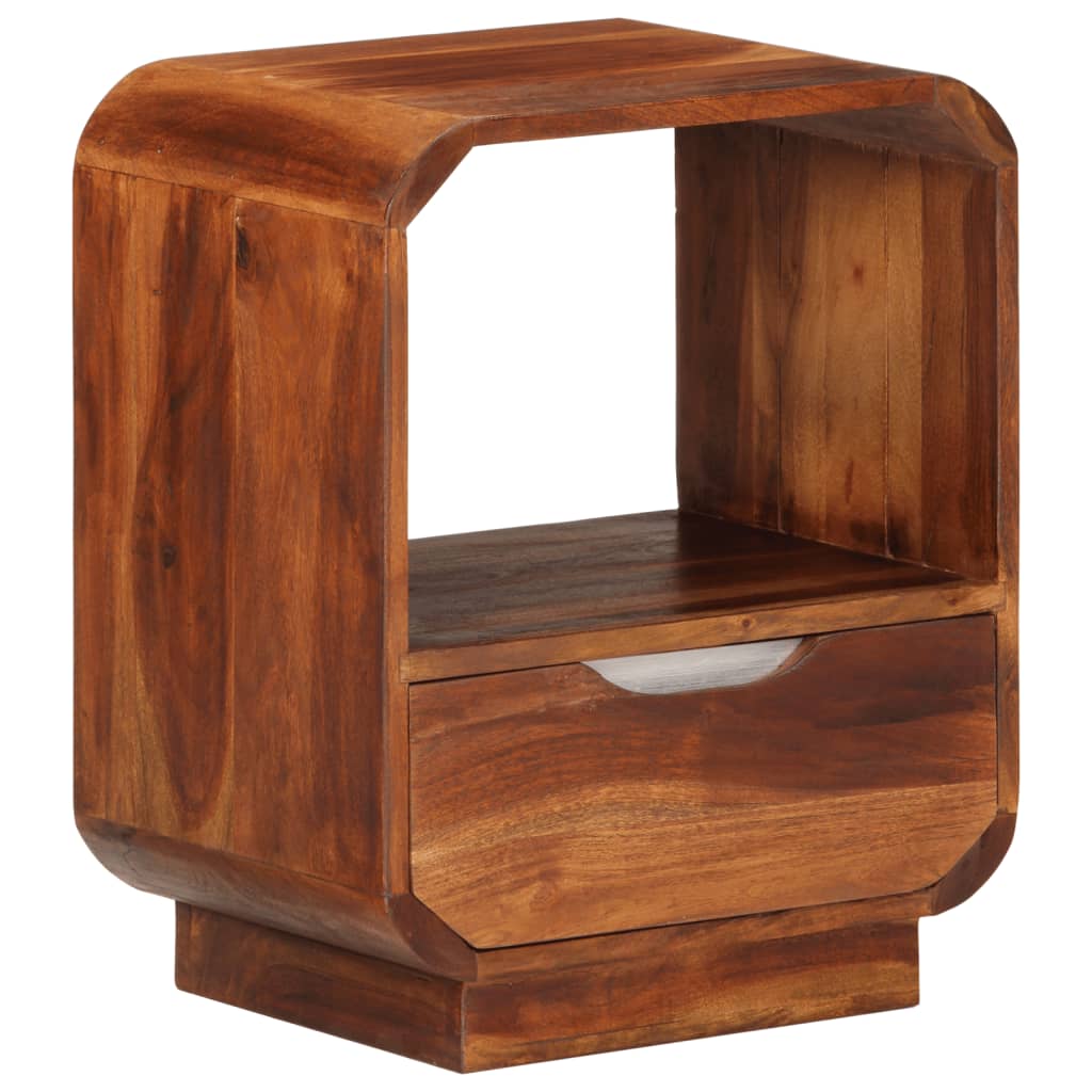 vidaXL Nočný stolík so zásuvkou 2 ks z dreveného masívu sheesham 40x30x50 cm
