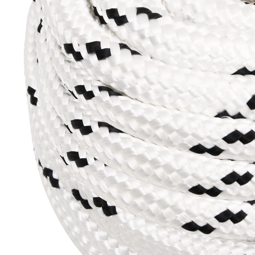 vidaXL Pracovné lano biele 20 mm 25 m polyester