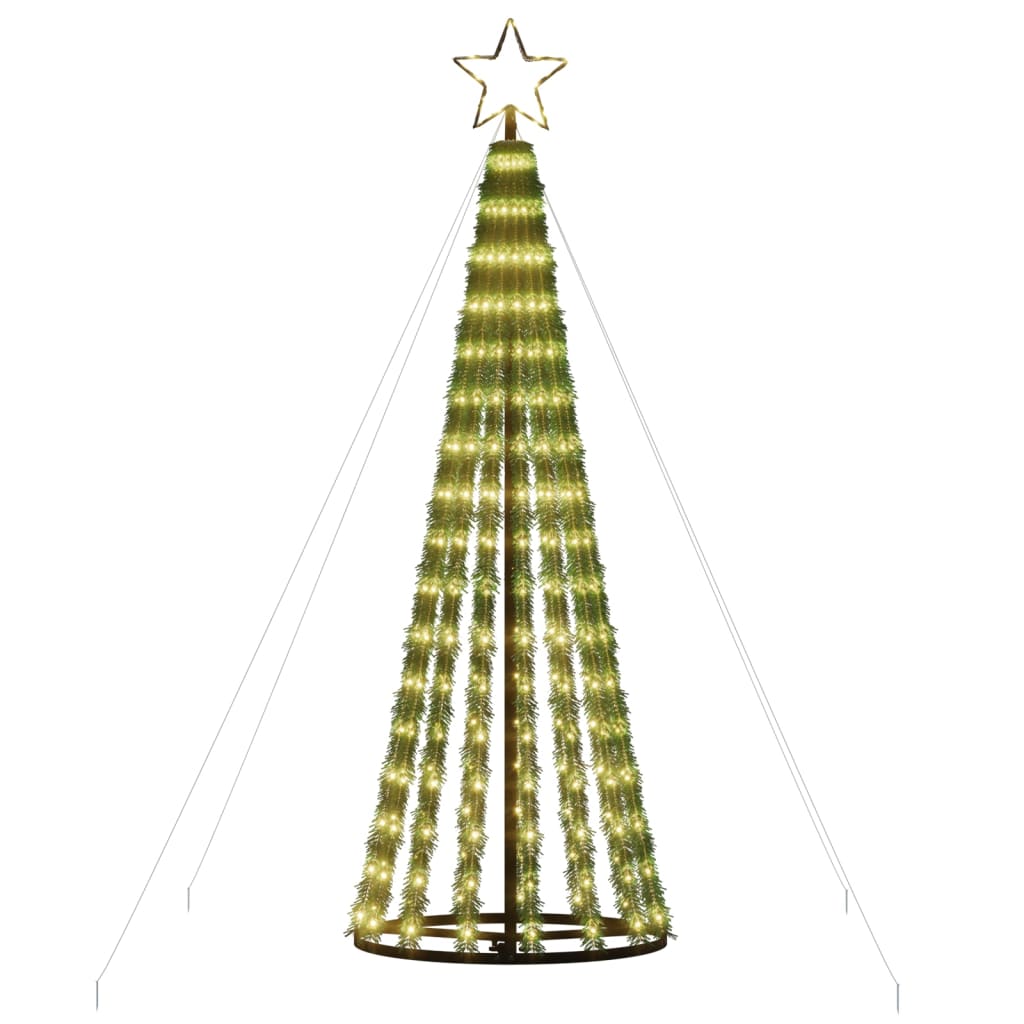 vidaXL Vianočný stromček svetelný kužeľ 275 LED teplý biely 180 cm