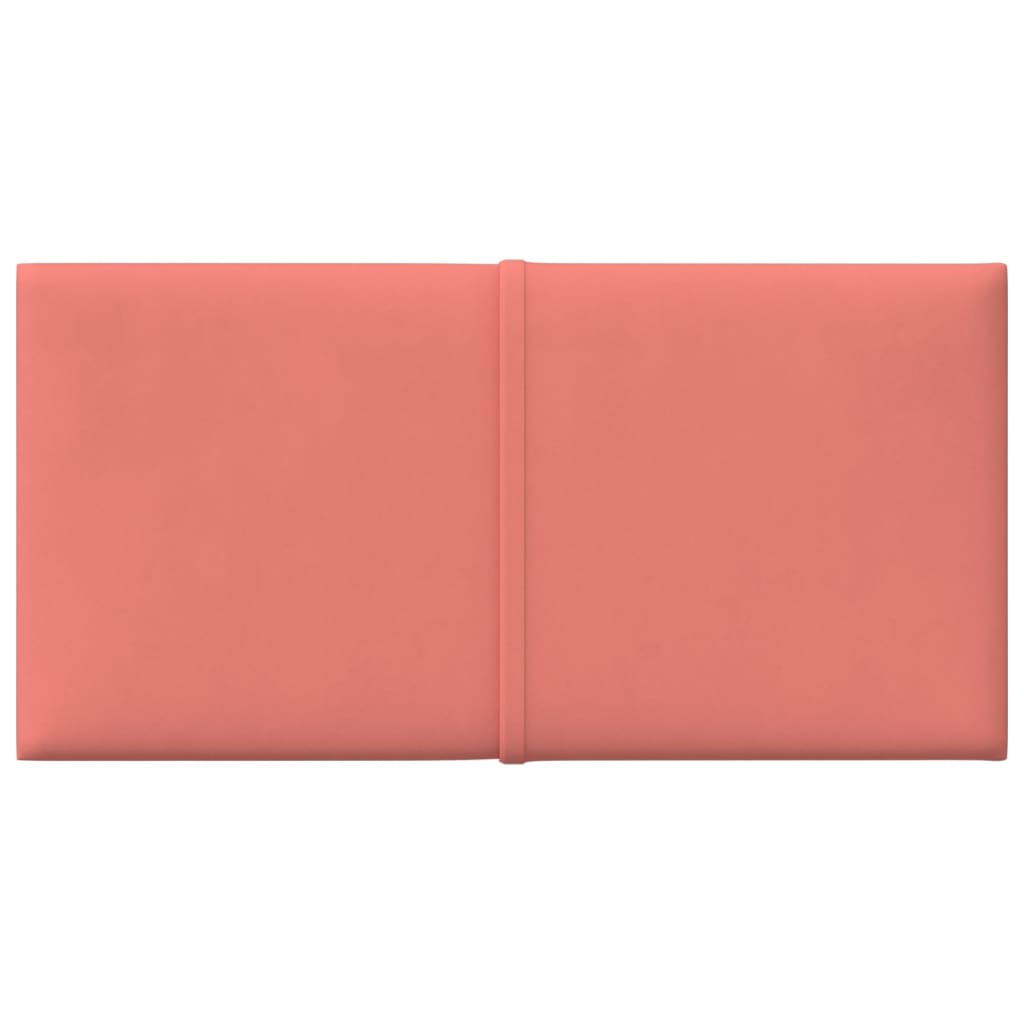 vidaXL Nástenné panely 12 ks ružové 30x15 cm zamat 0,54 m²