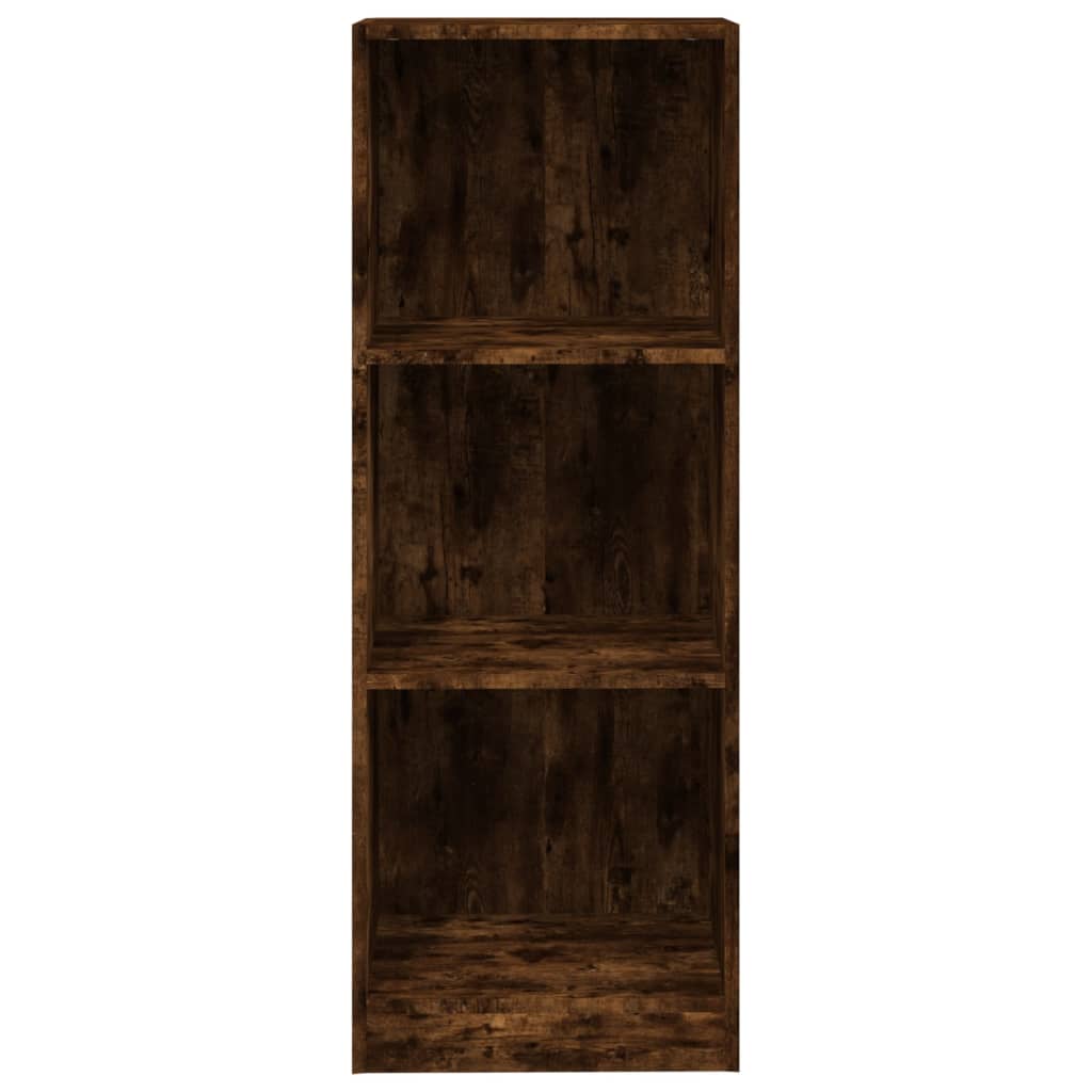 vidaXL 3-poschodová knižnica dymový dub 40x24x109 cm spracované drevo