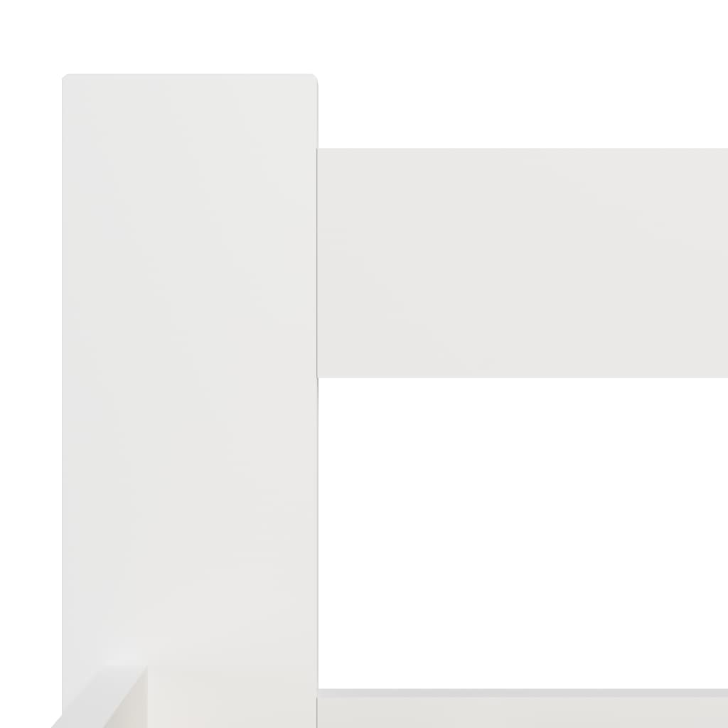 vidaXL Posteľný rám biely borovicový masív 140x200 cm