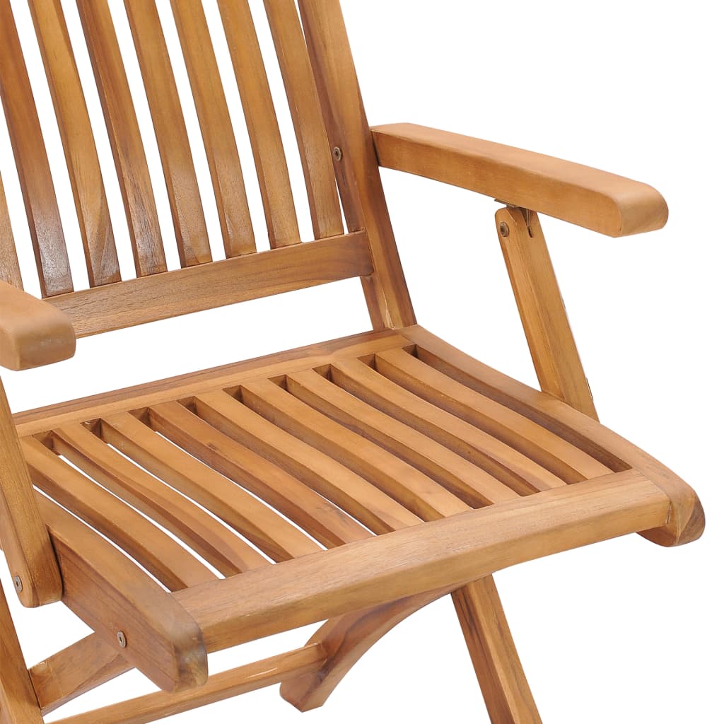 vidaXL Záhradné stoličky 2 ks s krémovými podložkami tíkový masív