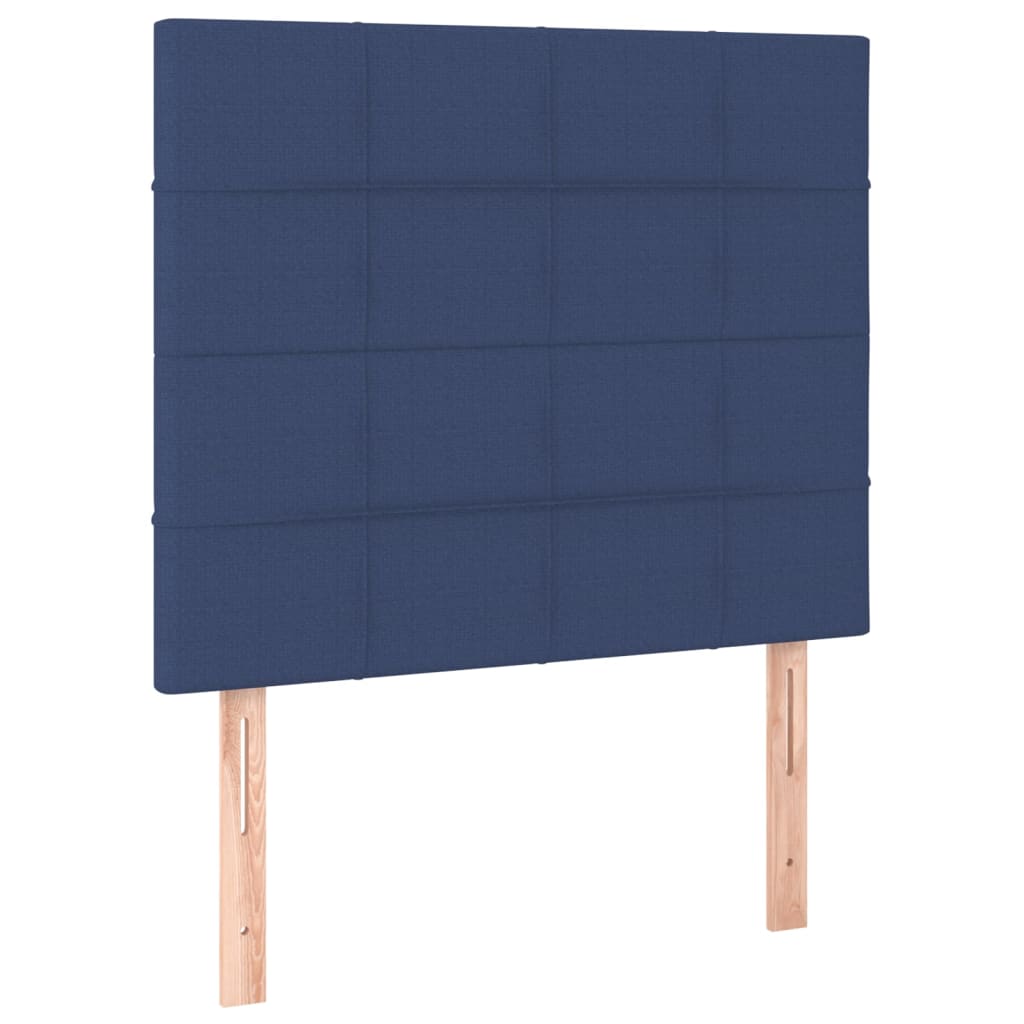 vidaXL Posteľný rám boxspring s matracom modrý 90x200 cm látka