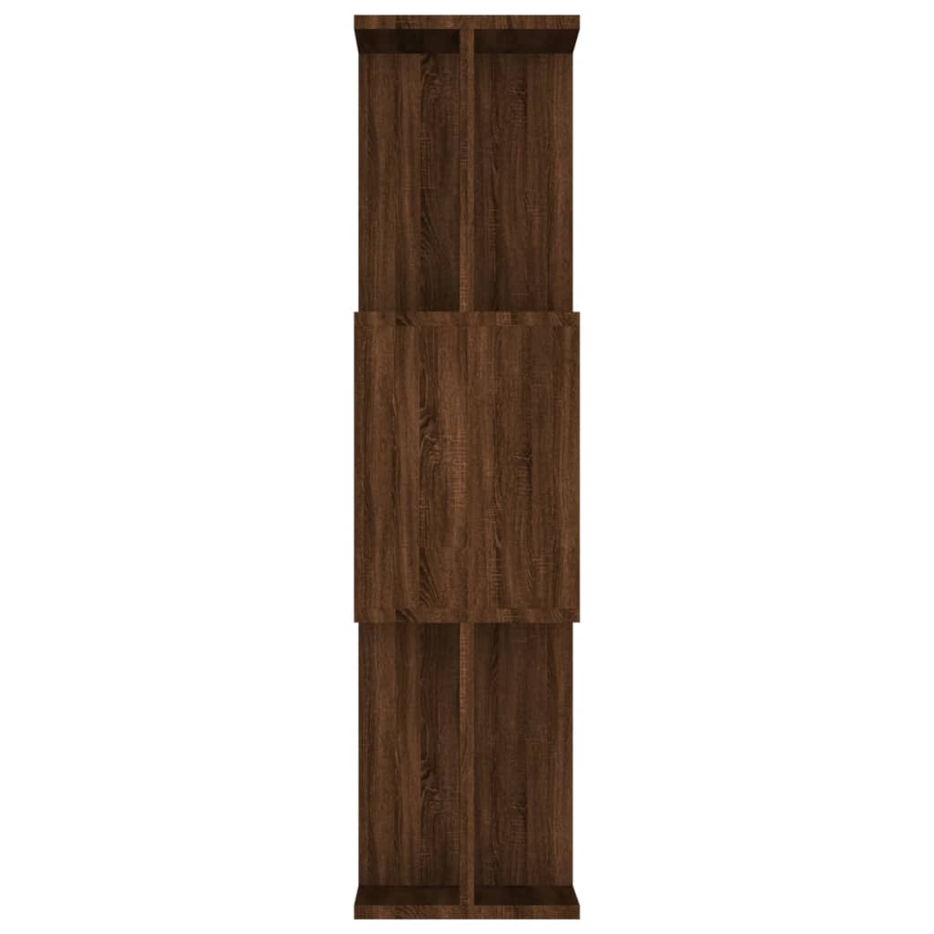 vidaXL Knižnica/priehradka hnedý dub 80x24x96 cm spracované drevo