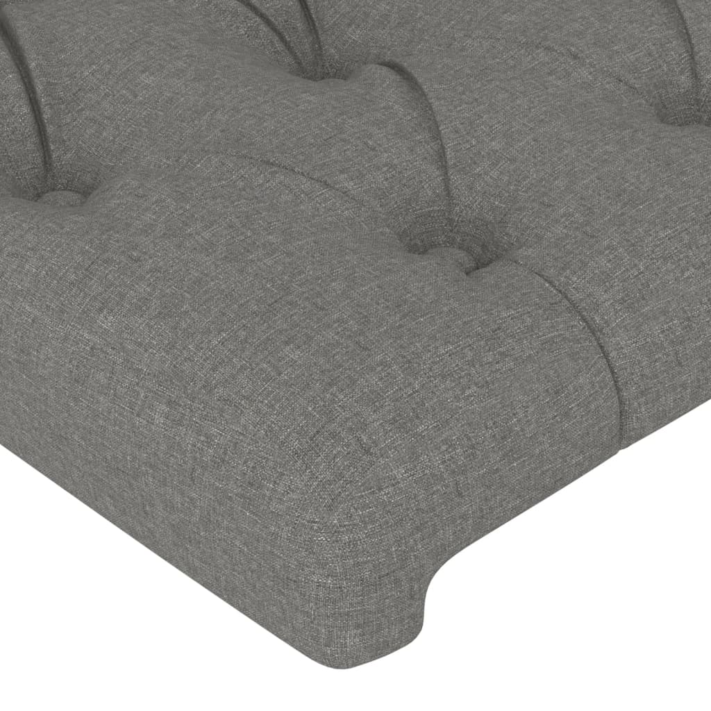 vidaXL Čelo postele so záhybmi tmavosivé 83x23x78/88 cm látka