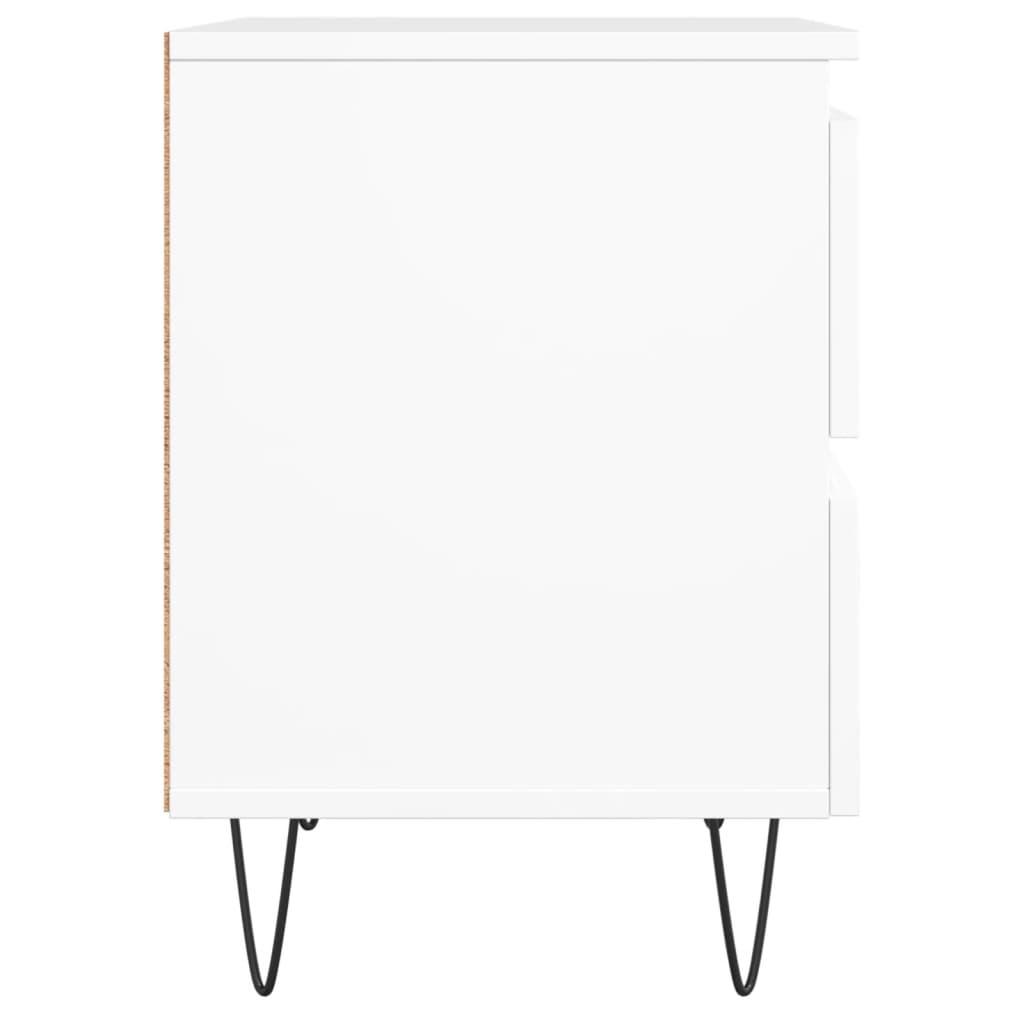 vidaXL Nočný stolík biely 40x35x50 cm spracované drevo