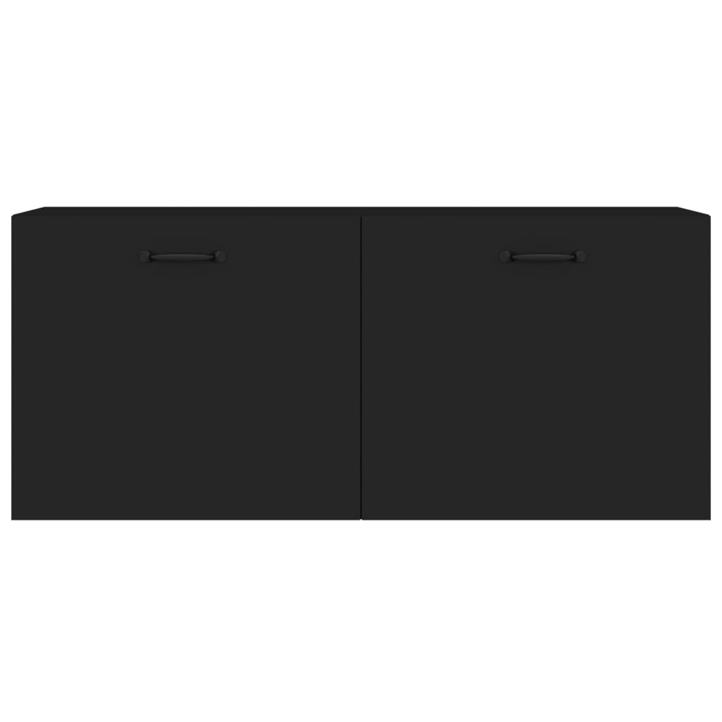 vidaXL Nástenná skrinka čierna 80x36,5x35 cm kompozitné drevo