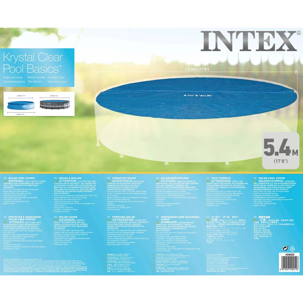 Intex Solárna bazénová plachta okrúhla, 549 cm 29025