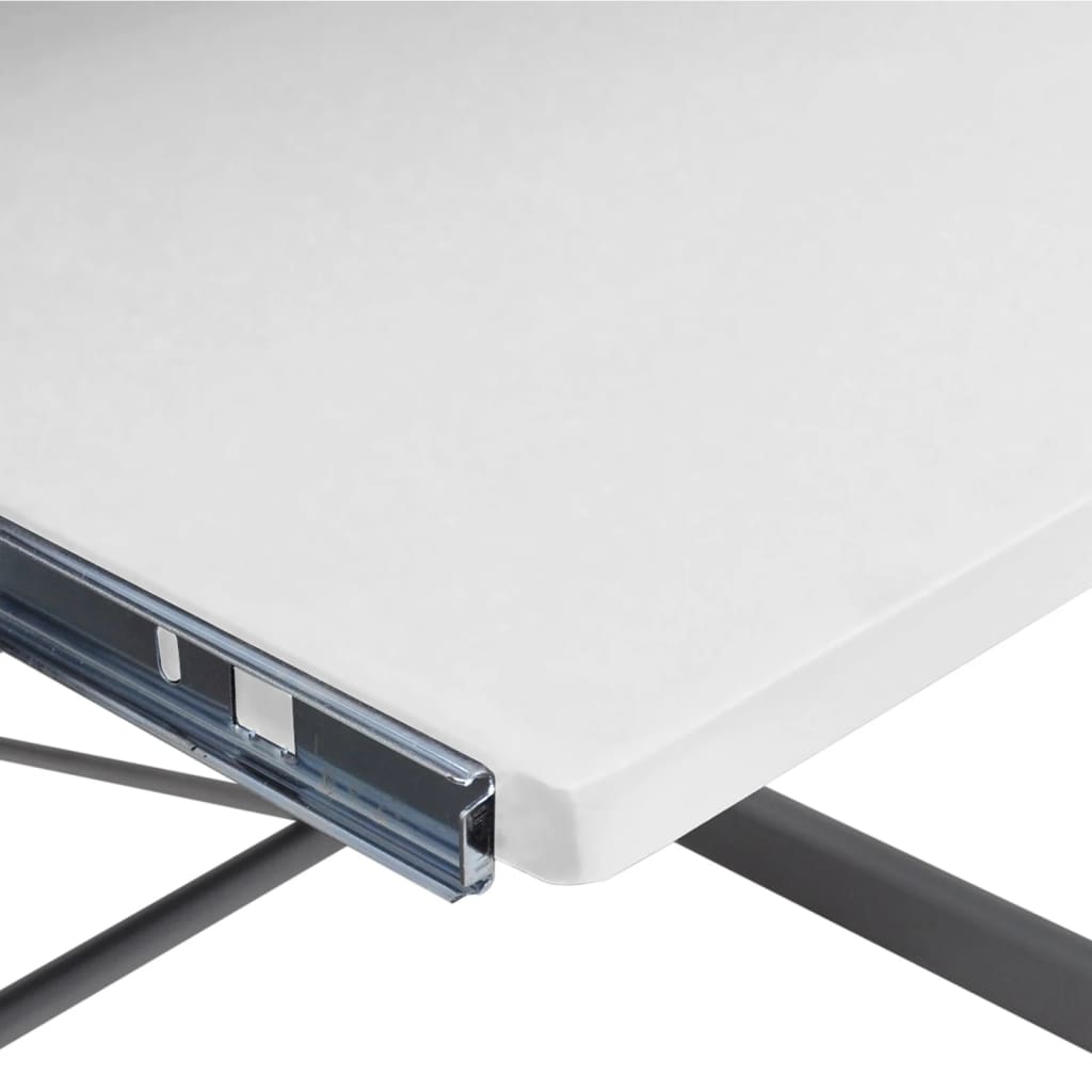 vidaXL Rohový počítačový stôl biely 132x112x99 cm spracované drevo