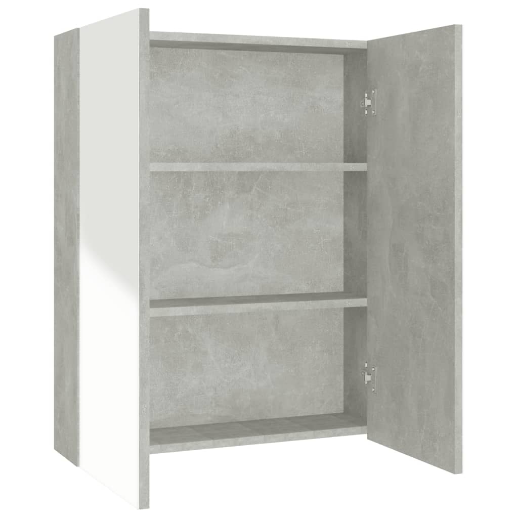 vidaXL Kúpeľňová zrkadlová skrinka 60x15x75 cm MDF betónovo sivá