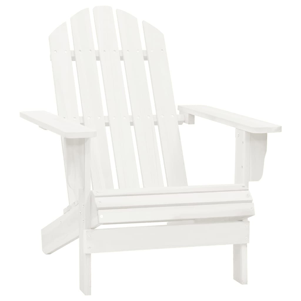 vidaXL Záhradná stolička Adirondack so stolíkom jedľový masív biela