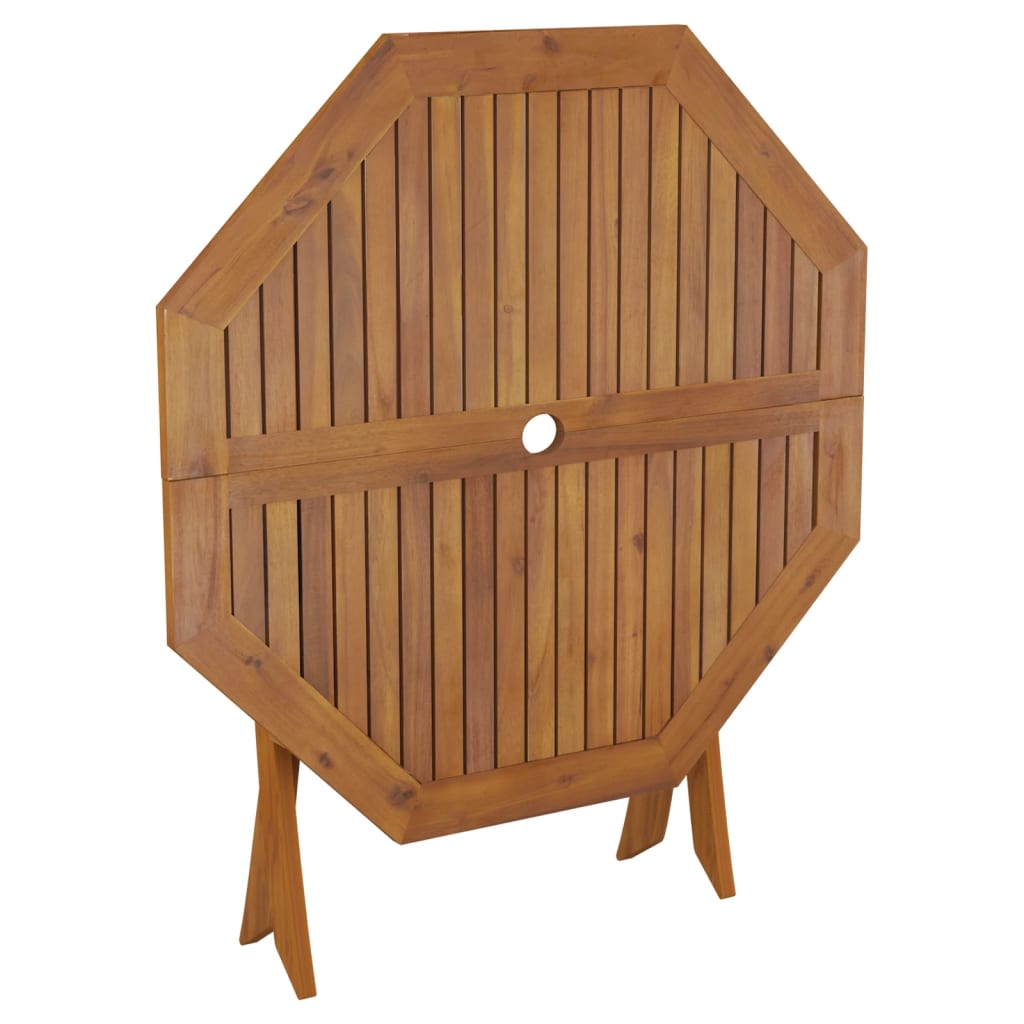 vidaXL Skladací záhradný stôl 90x75 cm masívne akáciové drevo