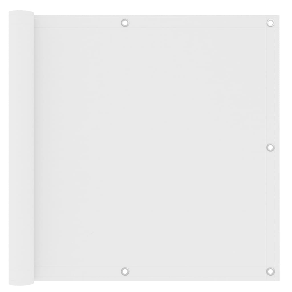 vidaXL Balkónová markíza, biela 90x600 cm, oxfordská látka
