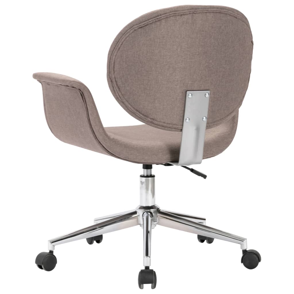 vidaXL Otočná kancelárska stolička sivohnedá látka
