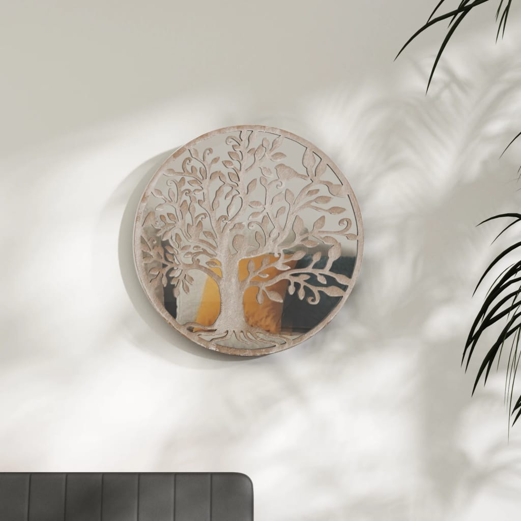 vidaXL Zrkadlo pieskové 60x2,5 cm železo okrúhle interiérové