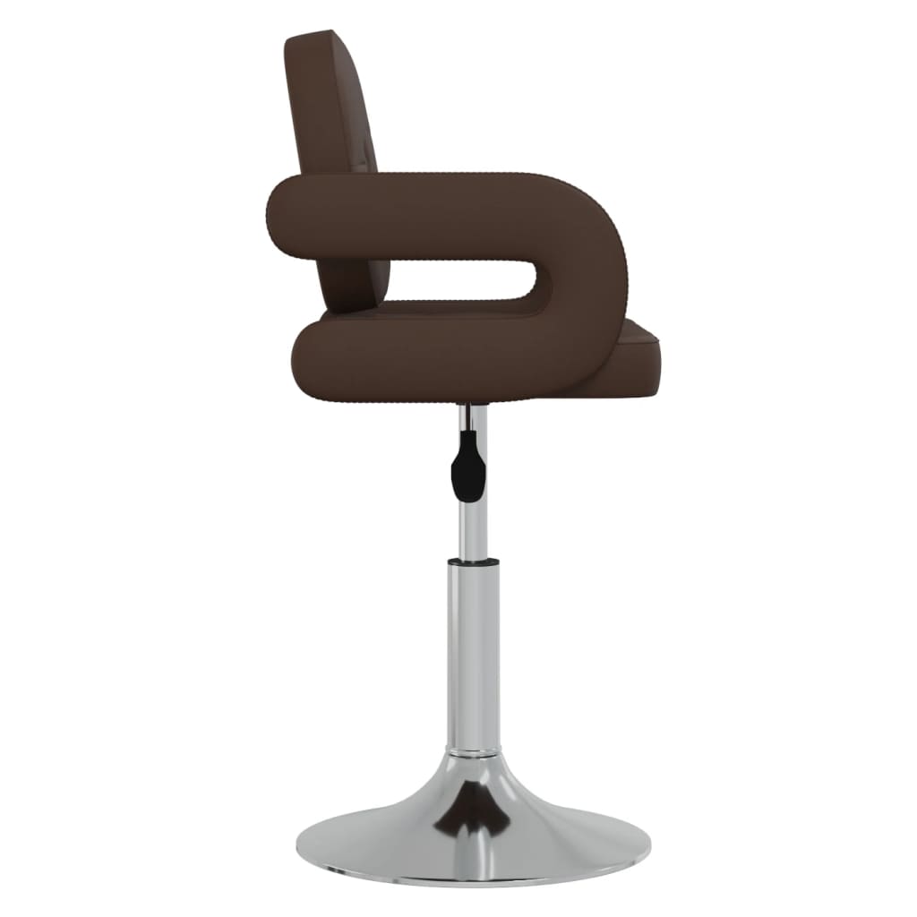 vidaXL Barová stolička hnedá umelá koža