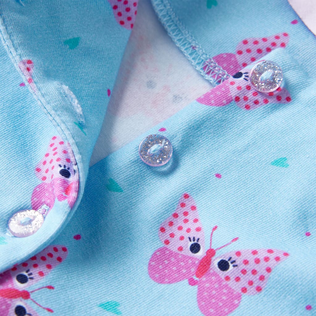 Detské šaty s gombíkmi bez rukávov modré 92