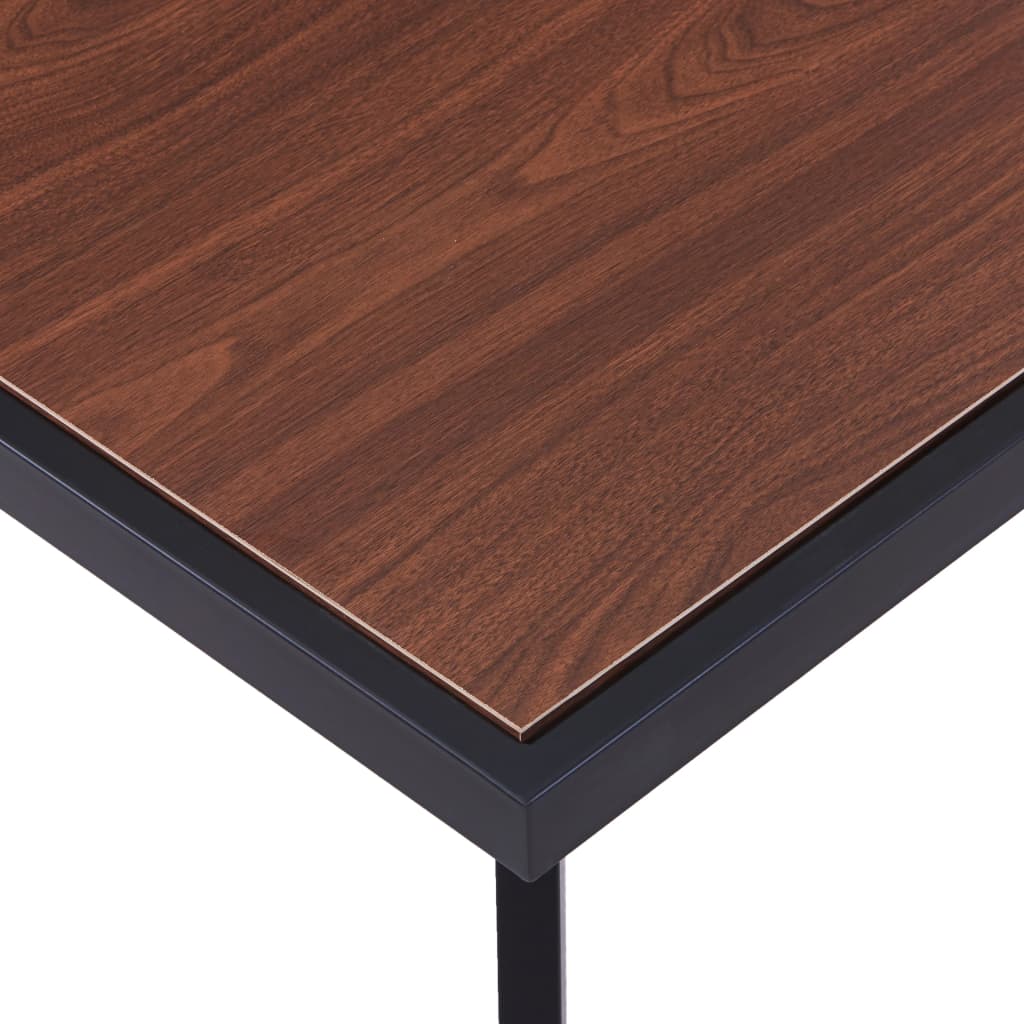vidaXL Jedálenský stôl, prírodný a čierny 120x60x75 cm, MDF