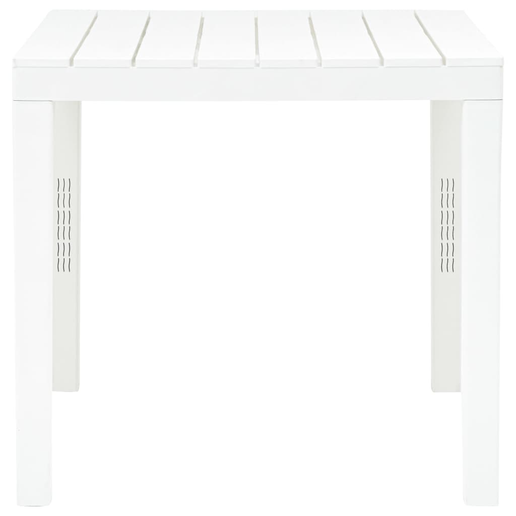 vidaXL Záhradný stôl s 2 lavičkami plastový biely
