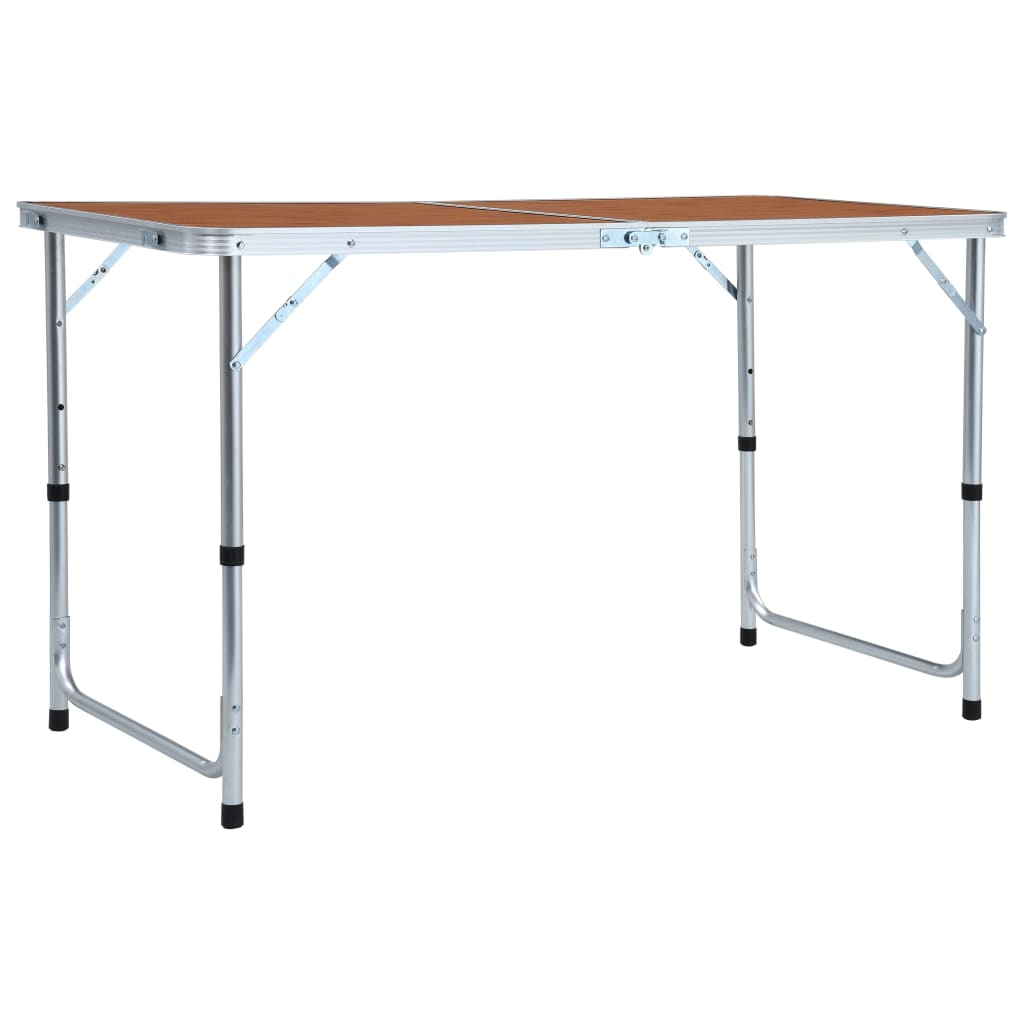 vidaXL Skladací kempingový stôl 120x60 cm hliníkový