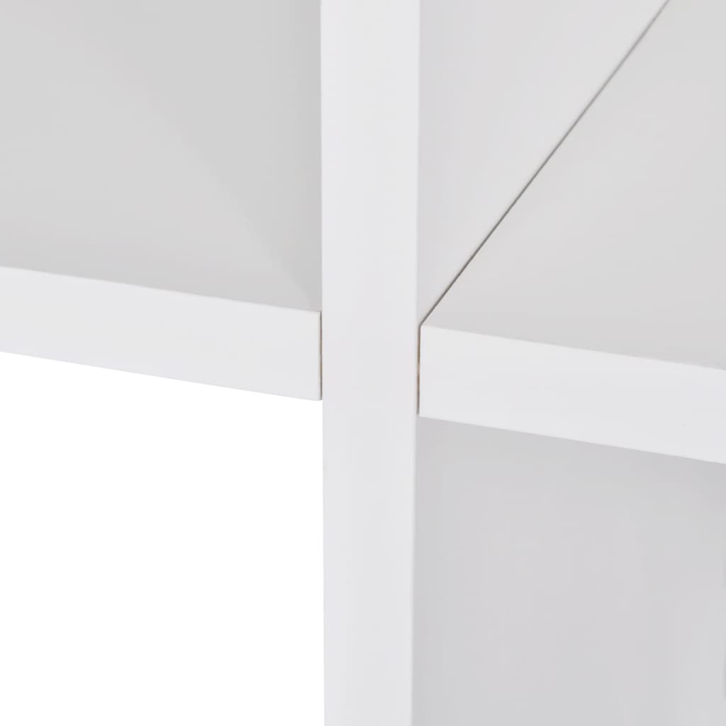 vidaXL Regál na knihy/policový regál v tvare schodov 142 cm, biely