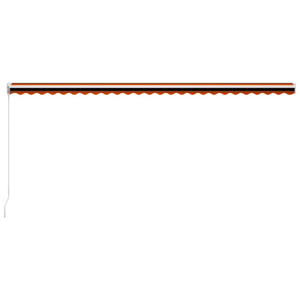 vidaXL Ručne zaťahovacia markíza oranžová a hnedá 600x300 cm