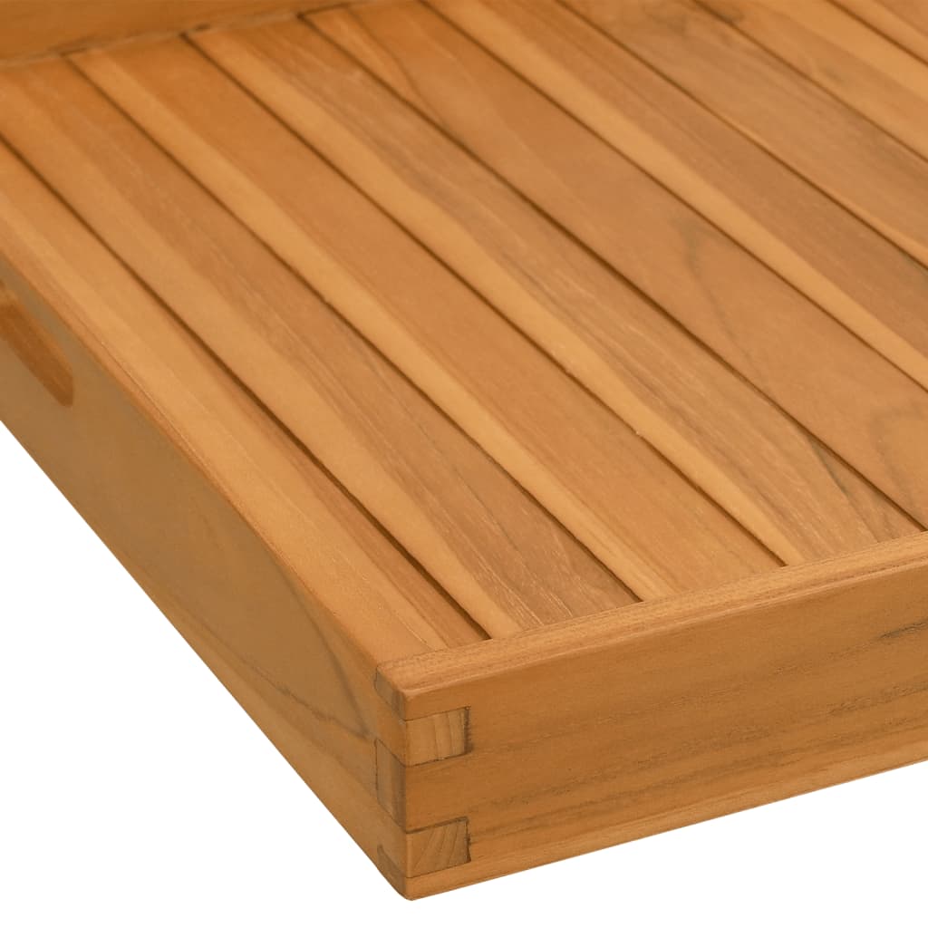 vidaXL Servírovací podnos 60x60 cm masívne tíkové drevo
