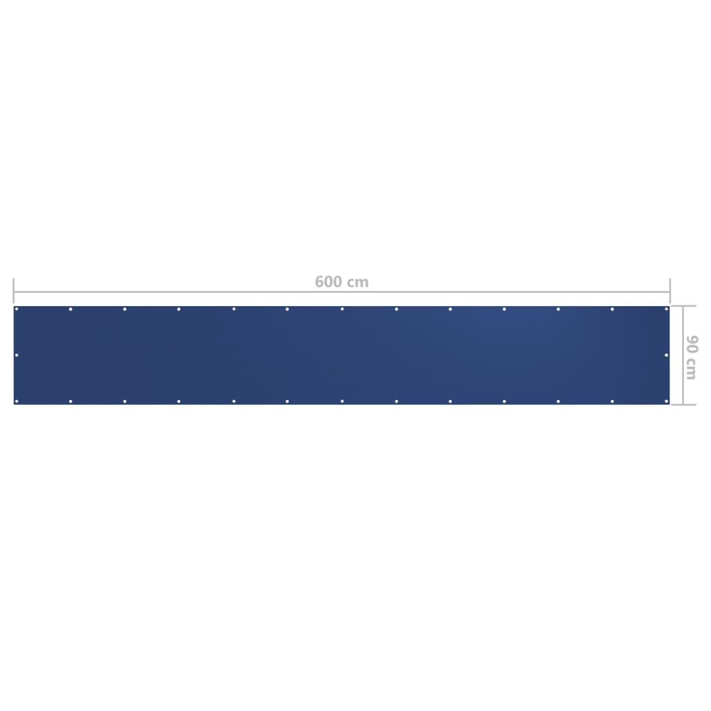 vidaXL Balkónová markíza, modrá 90x600 cm, oxfordská látka