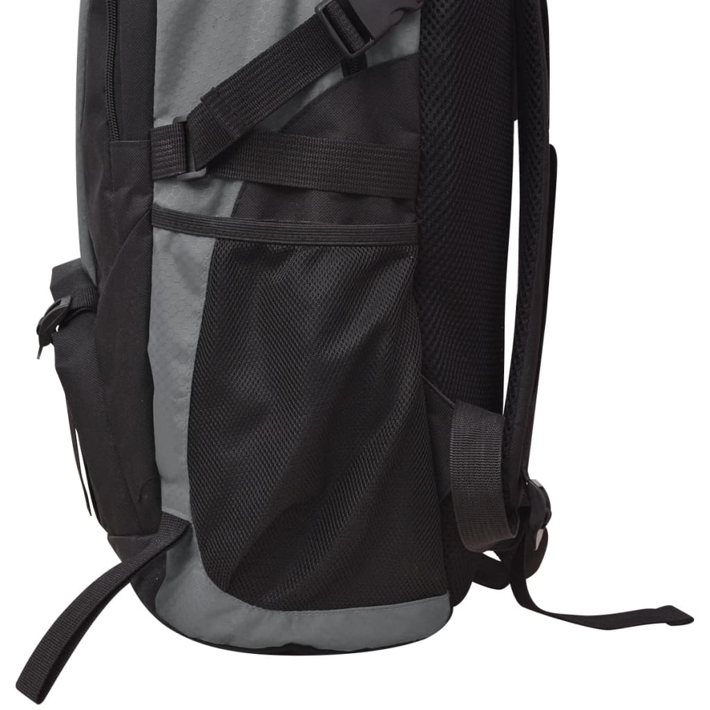 vidaXL Turistický batoh, 40 l, čierno-sivý