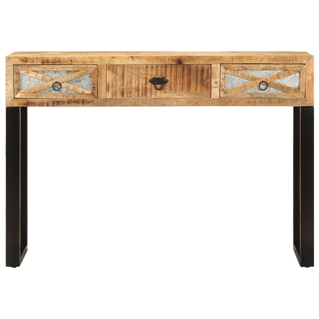 vidaXL Konzolový stolík 110x30x76 cm masívne mangovníkové drevo