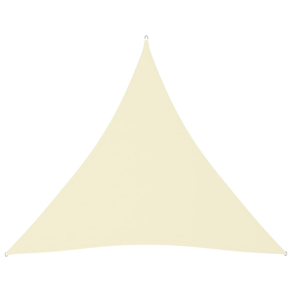 vidaXL Tieniaca plachta, oxford, trojuholníková 4x4x4 m, krémová