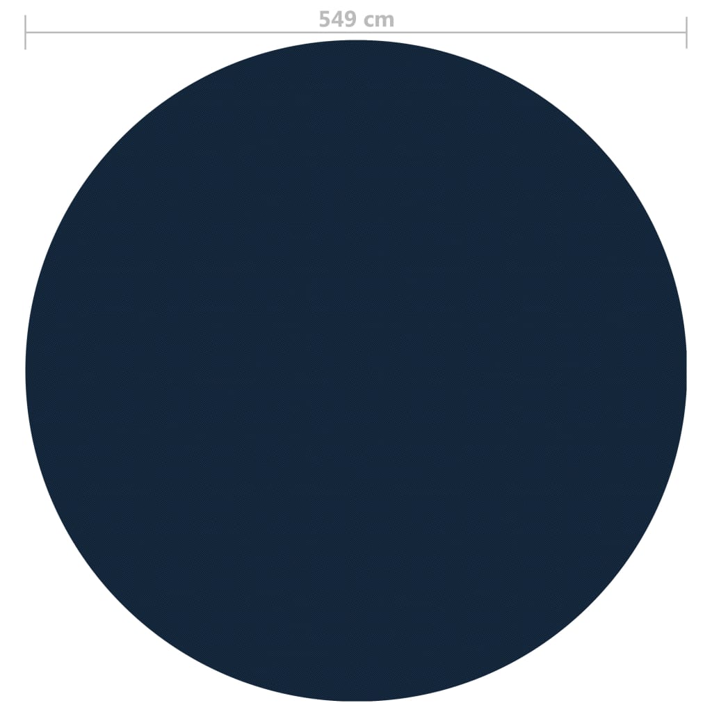 vidaXL Plávajúca solárna bazénová fólia z PE 549 cm čierna a modrá