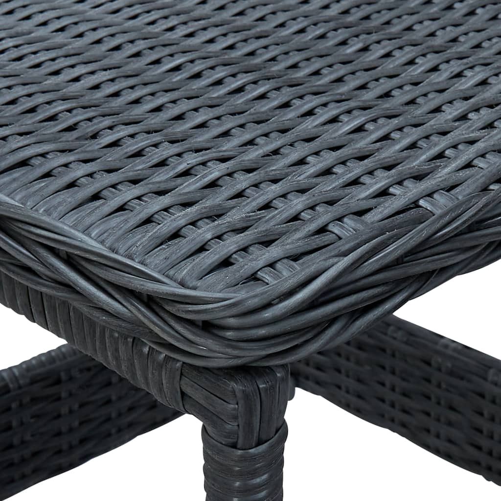 vidaXL Záhradný stôl, tmavosivý 45x45x46,5 cm, polyratan