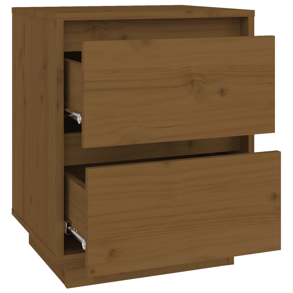 vidaXL Nočné stolíky 2 ks medovo-hnedé 40x35x50 cm borovicové drevo