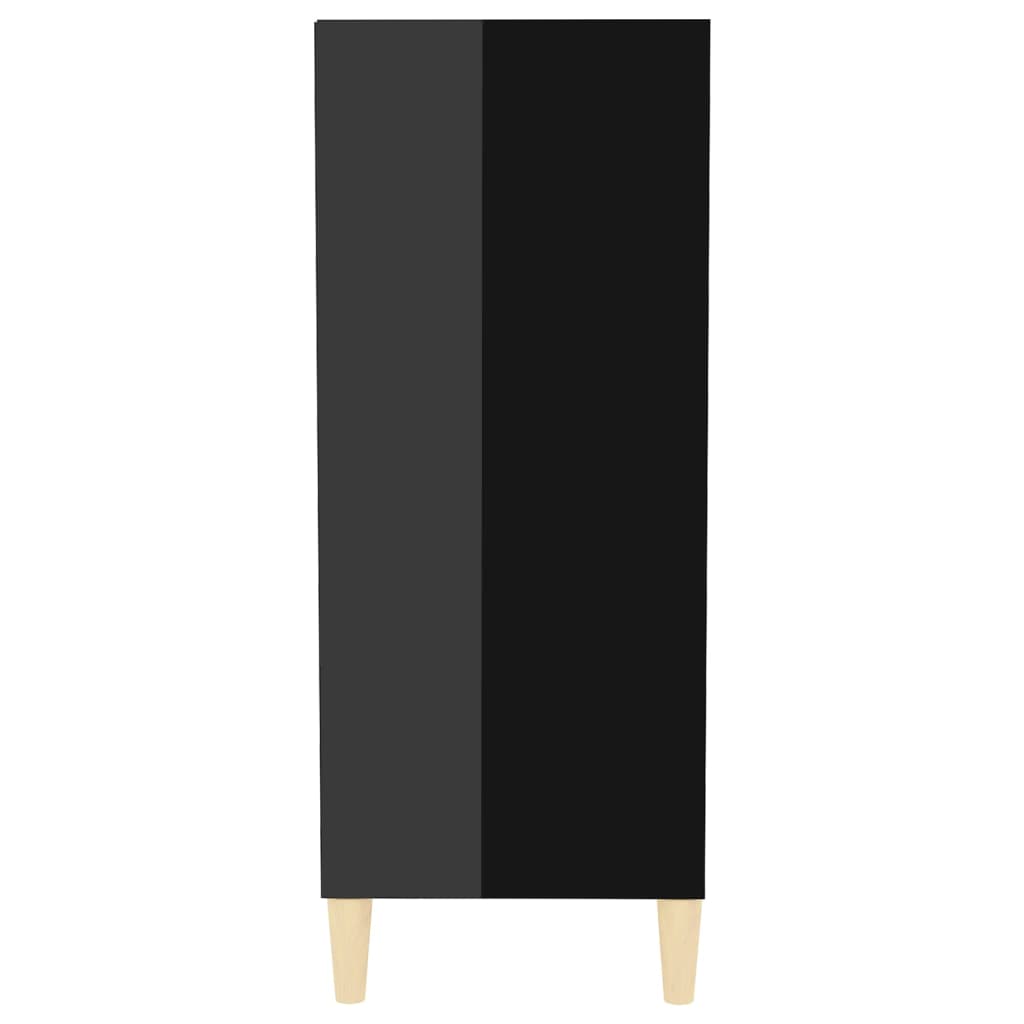 vidaXL Komoda, lesklá čierna 57x35x90 cm, kompozitné drevo
