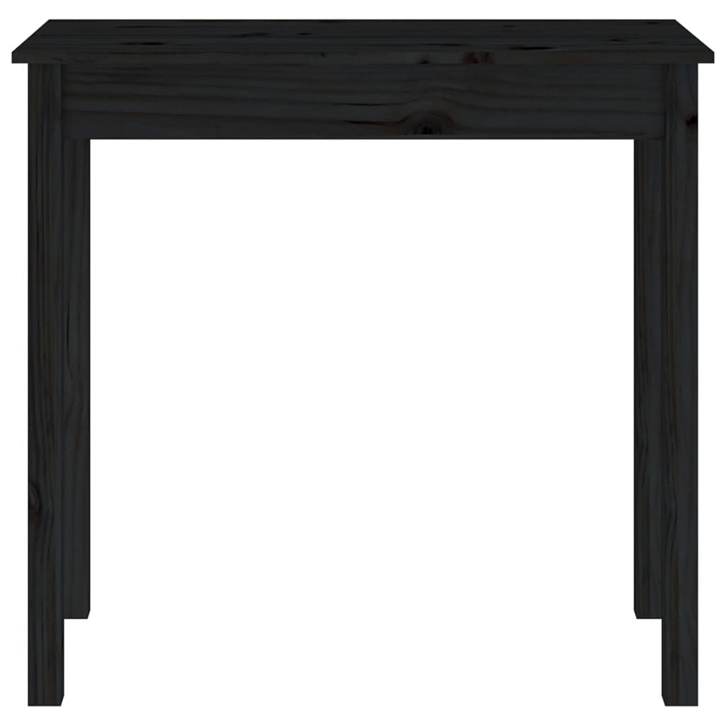vidaXL Konzolový stolík čierny 80x40x75 cm masívne borovicové drevo