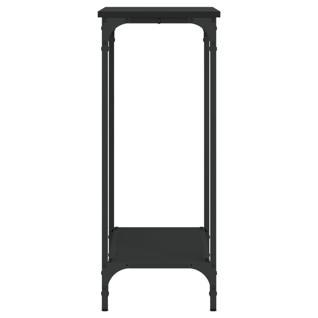 vidaXL Konzolový stolík čierny 75x30,5x75 cm kompozitné drevo