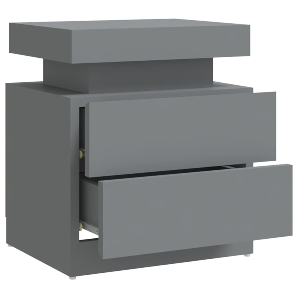 vidaXL Nočný stolík sivý 45x35x52 cm drevotrieska