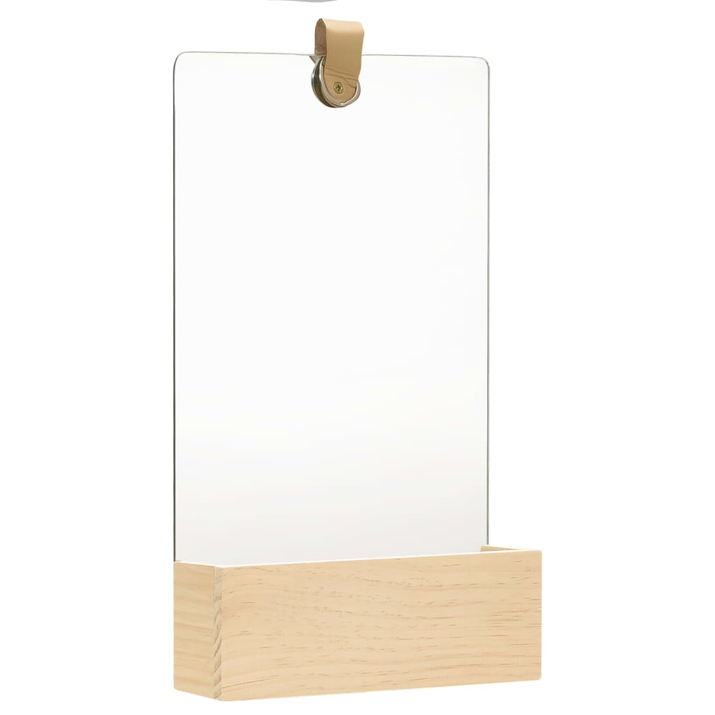vidaXL Nástenné zrkadlo z masívneho borovicového dreva 23x39,5 cm