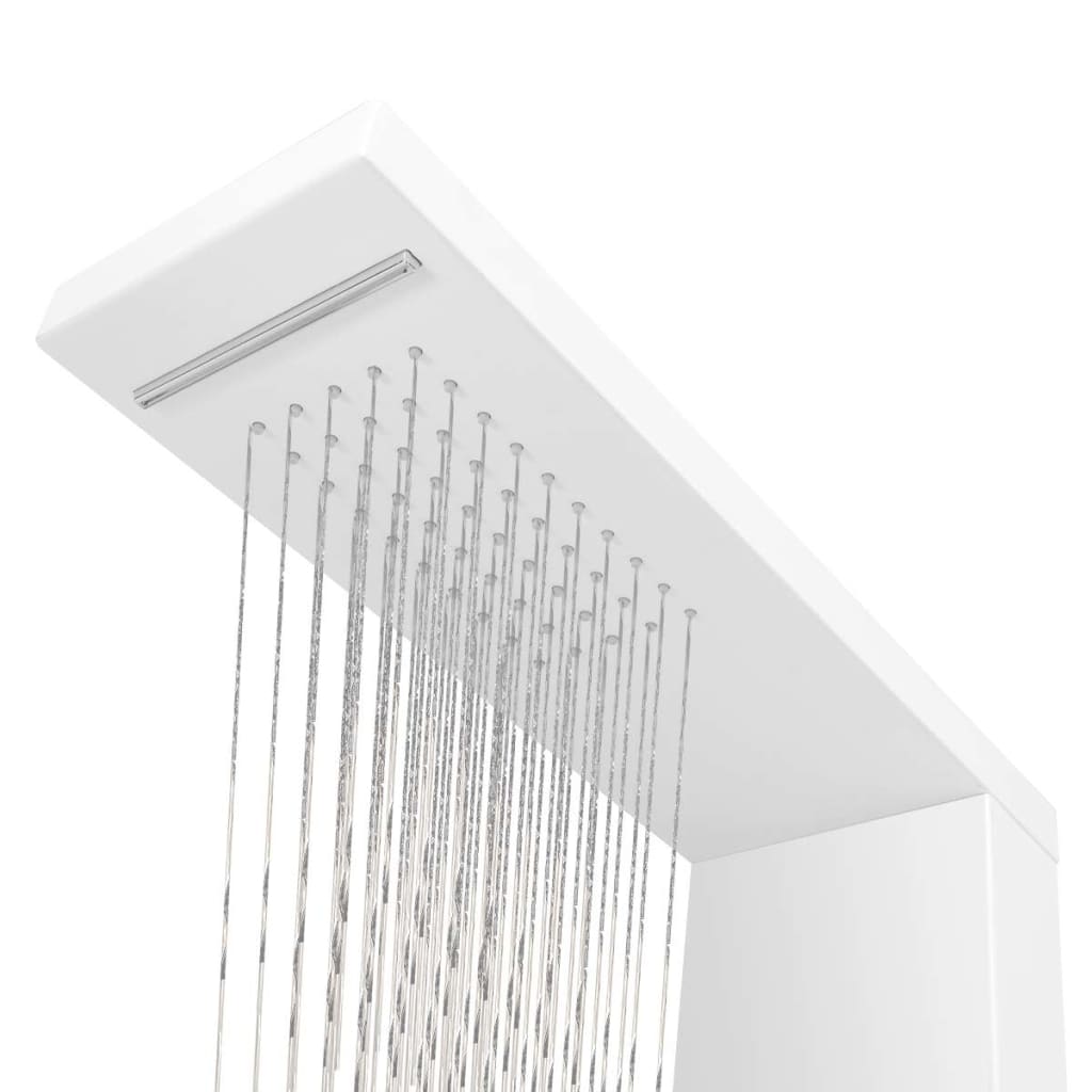 vidaXL Hliníkový sprchový panel, matný biely