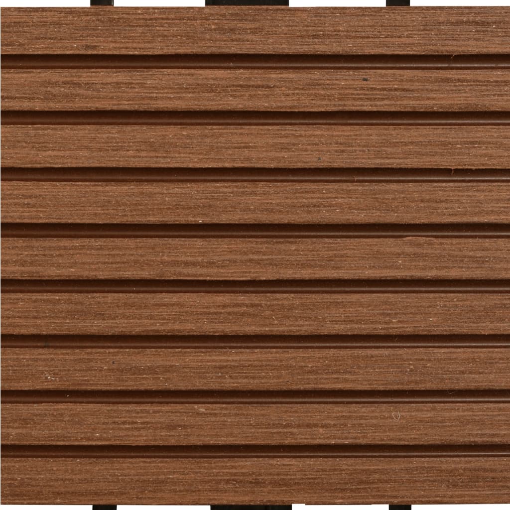 vidaXL Podlahové dlaždice 22 ks, 30x30 cm, 2 m2, WPC, hnedé