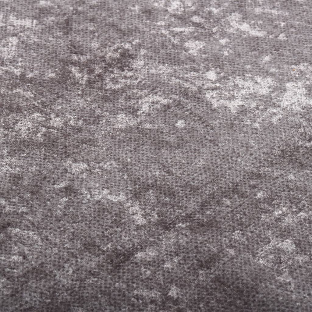vidaXL Prateľný koberec 190x300 cm sivý protišmykový
