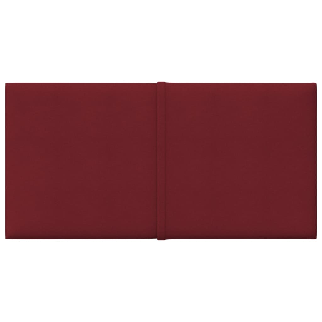 vidaXL Nástenné panely 12 ks vínovo-červené 30x15 cm látkové 0,54 m²