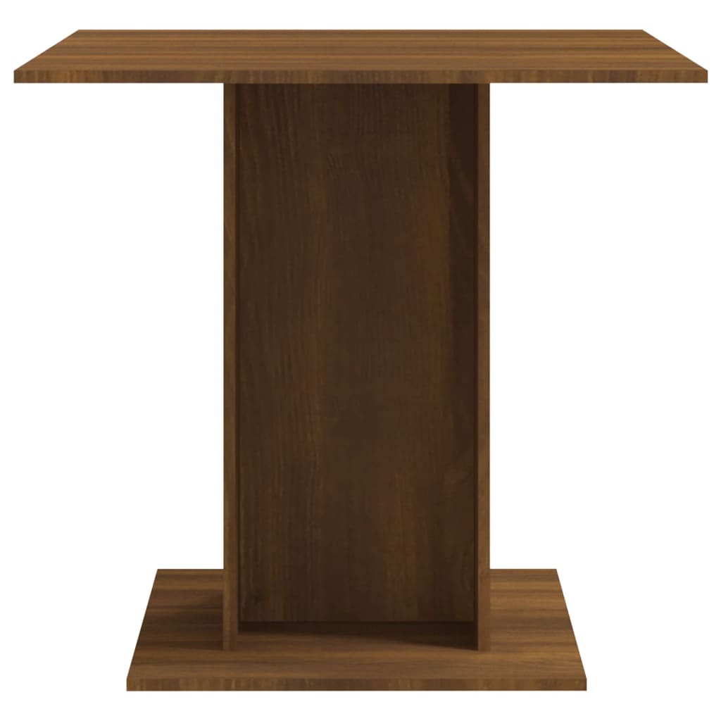 vidaXL Jedálenský stôl hnedý dub 80x80x75 cm spracované drevo